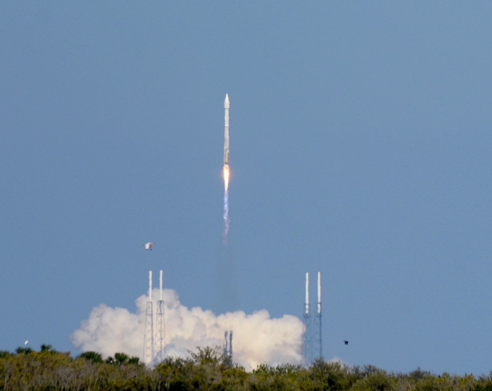 A rocket launches from Cape Canaveral Space Force Station.